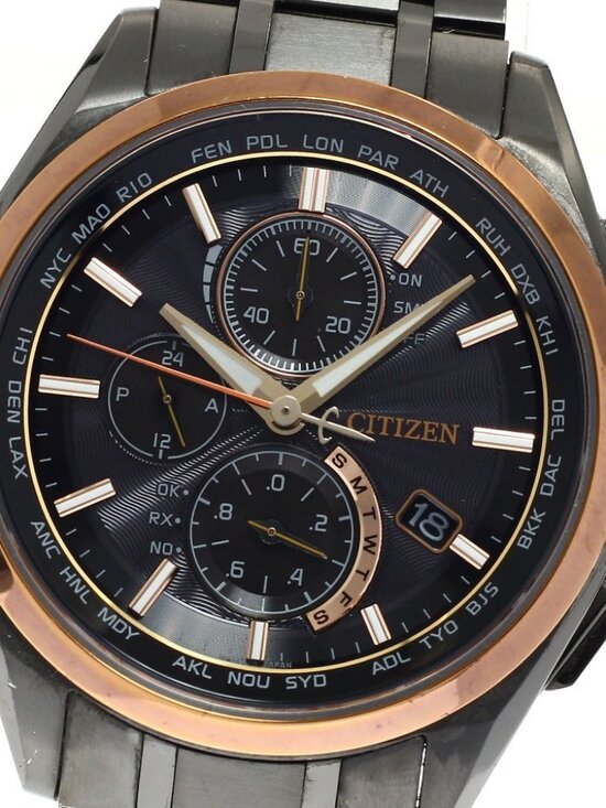 Citizen H804 | eBay CITIZEN Atessa AT8046-51E/H804-T024131 Solar Powered Radio Men\'s Watch_932201